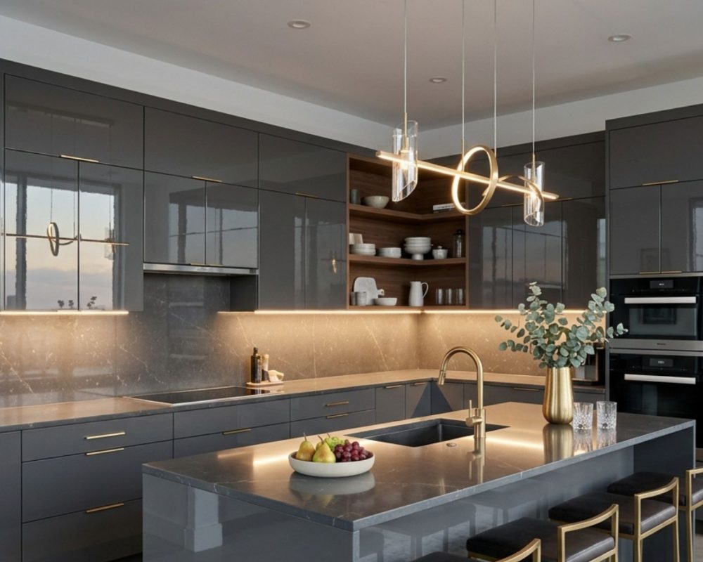 black kitchen