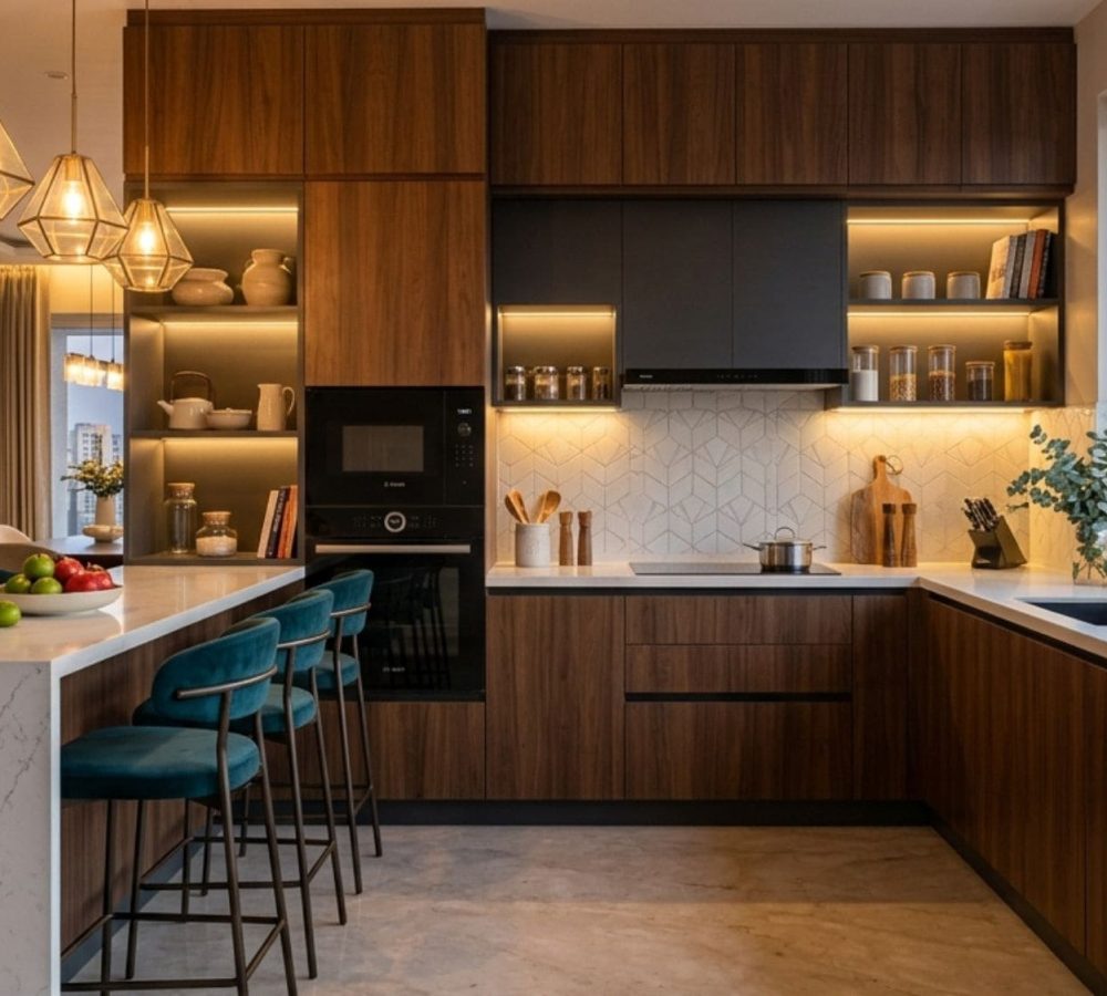 yellow theme kitchen